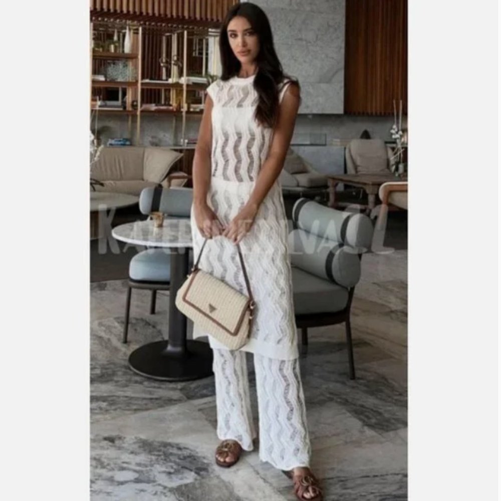 Zara knit beach coverup tunic dress
